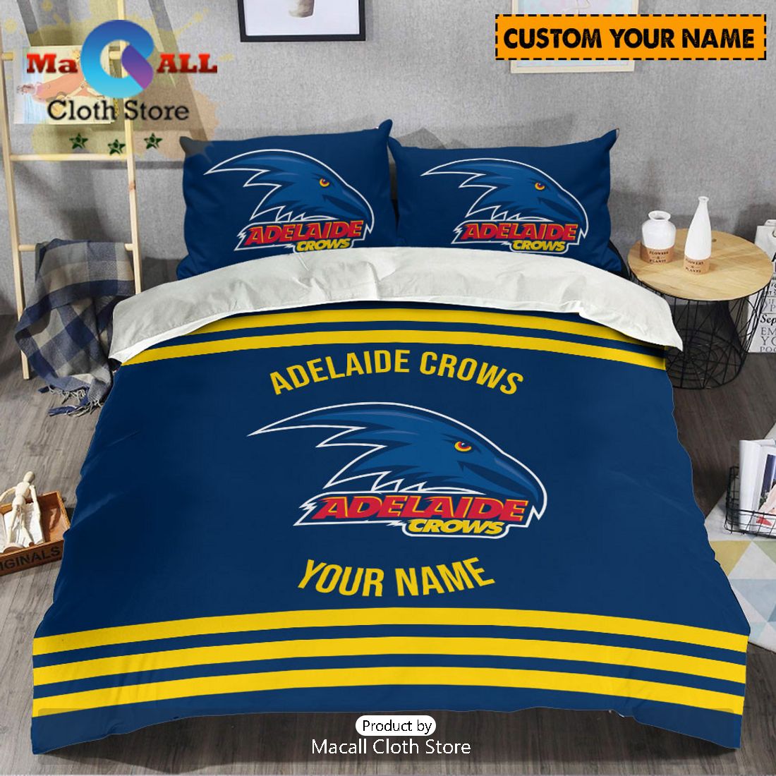 Adelaide Crows AFL Sport Personalized Bedding Set