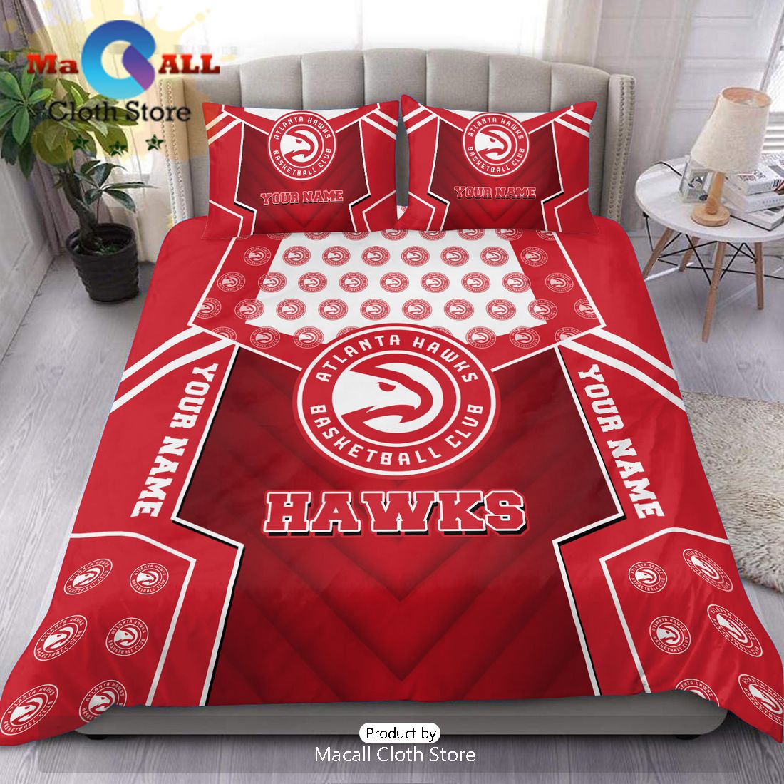Atlanta Hawks NBA Chistmas Personalized Gift For Fans Bedding Set