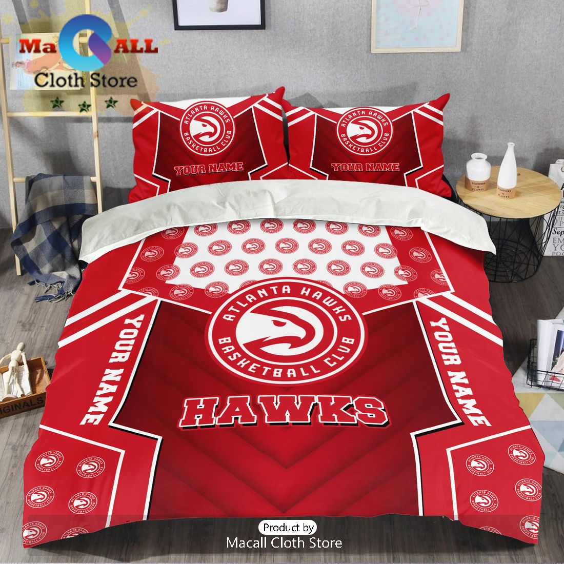 Atlanta Hawks NBA Chistmas Personalized Gift For Fans Bedding Set