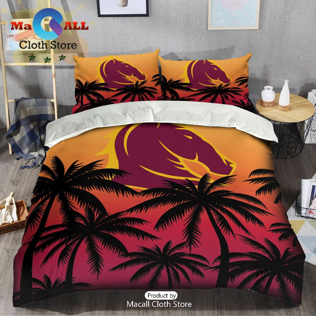 Brisbane Broncos NRL Sport Personalized Bedding Set