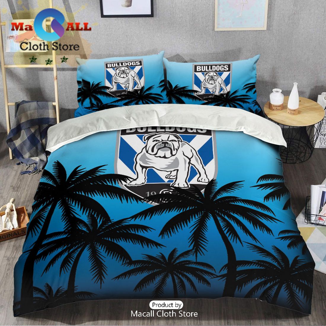 Canterbury Bulldogs NRL Sport Personalized Bedding Set