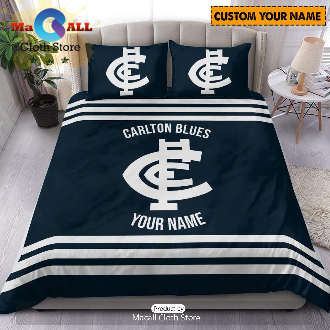 Carlton Blues AFL Sport Personalized Bedding Set