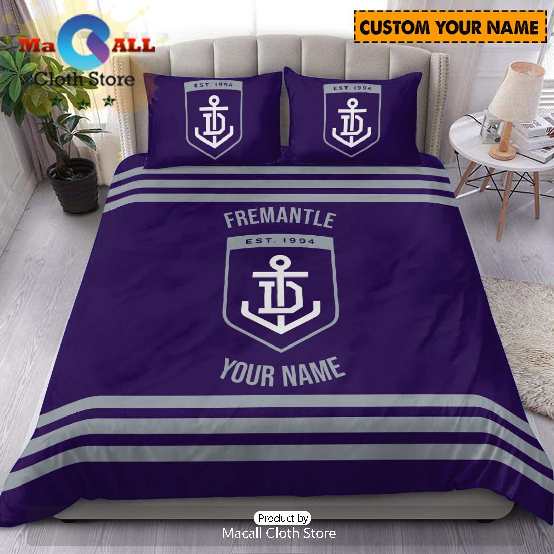 Fremantle Dockers AFL Sport Personalized Bedding Set