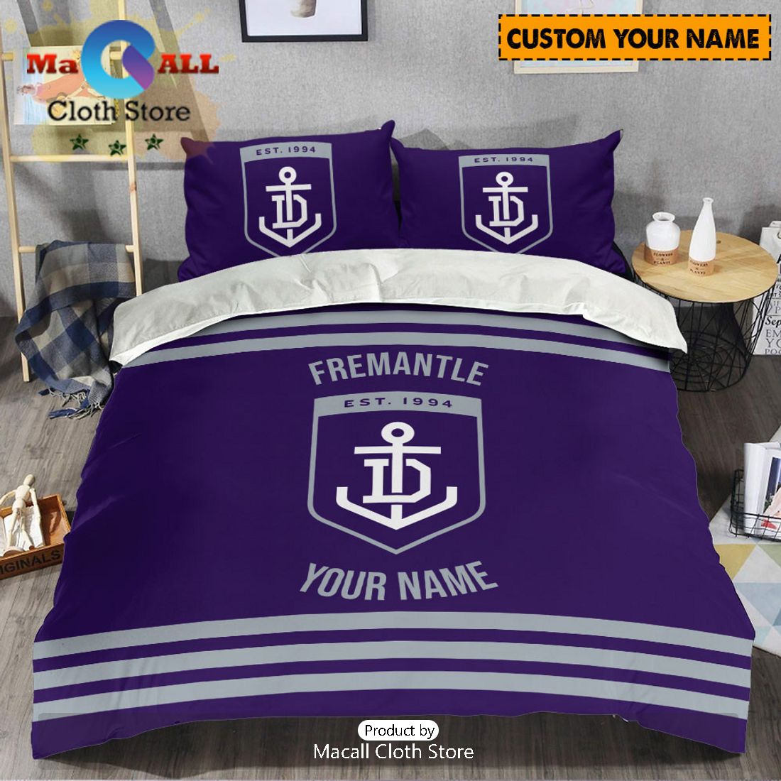 Fremantle Dockers AFL Sport Personalized Bedding Set