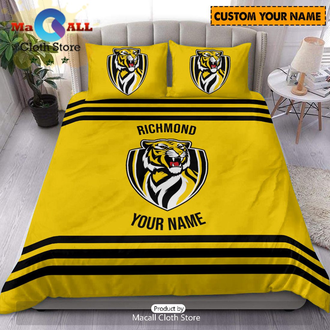 Richmond Tigers AFL Sport Personalized Bedding Set