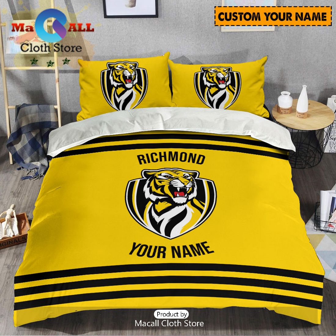 Richmond Tigers AFL Sport Personalized Bedding Set