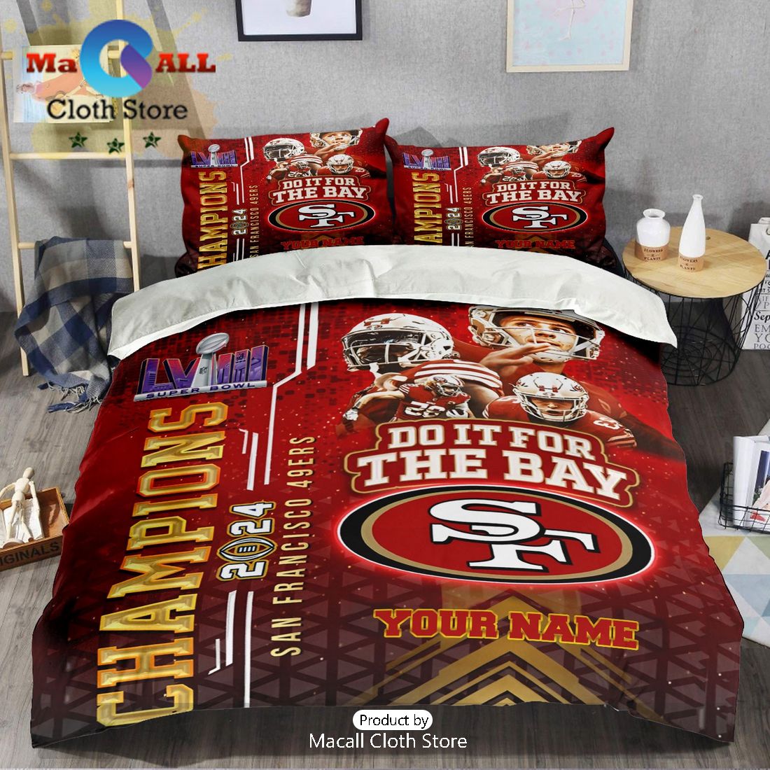 San Francisco 49ers Superbowl Champions 2024 Gifts For Fans Bedding Set