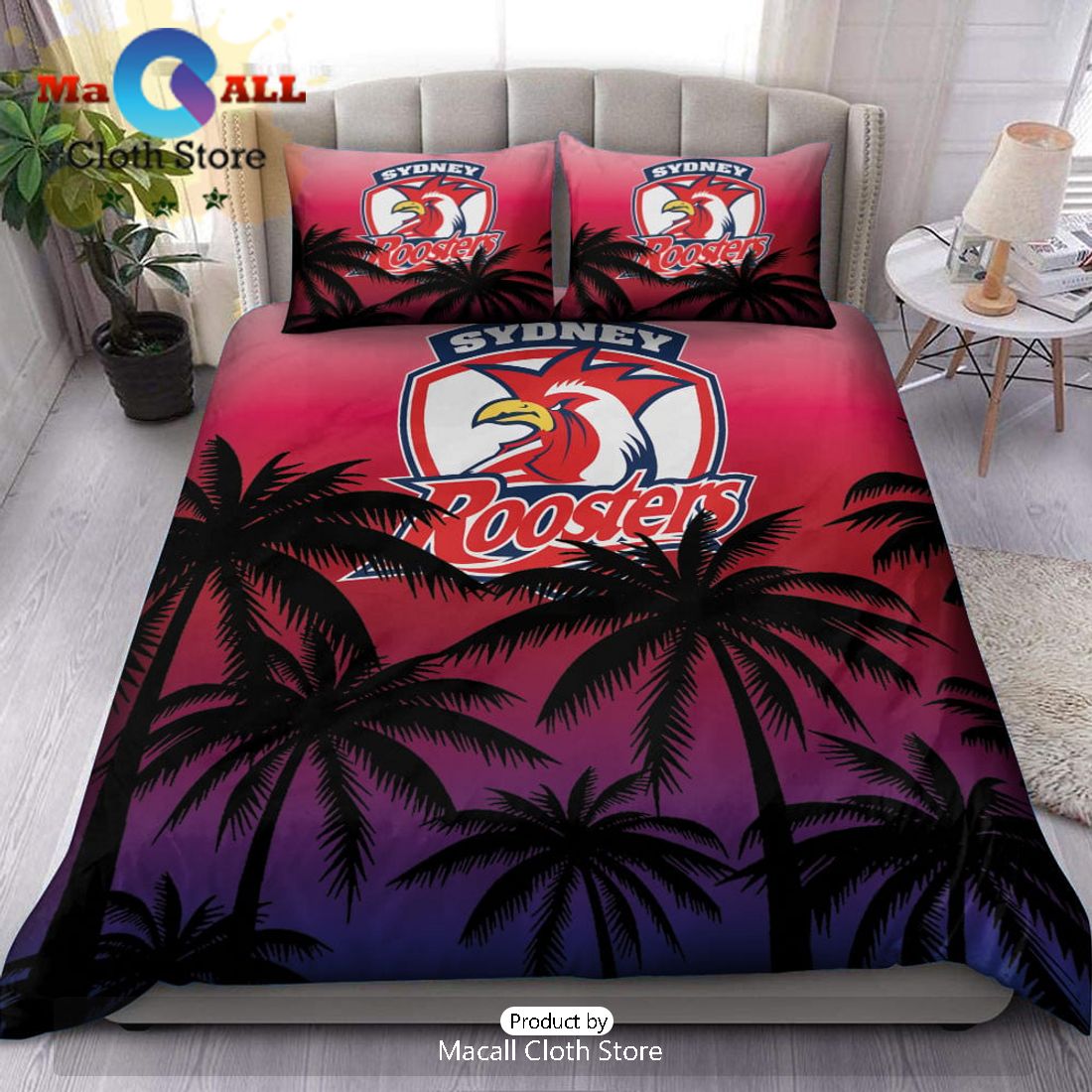Sydney Roosters NRL Sport Personalized Bedding Set
