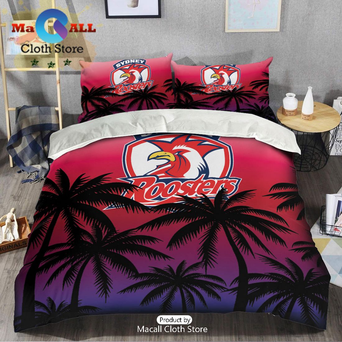 Sydney Roosters NRL Sport Personalized Bedding Set