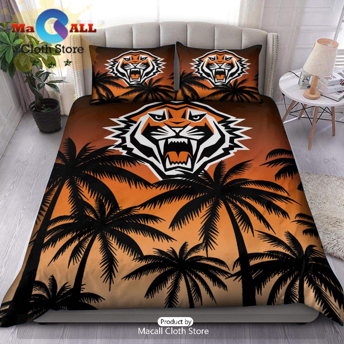 Wests Tigers NRL Sport Personalized Bedding Set
