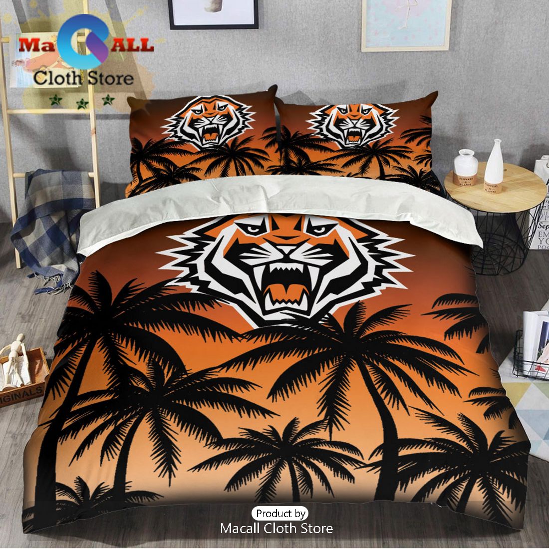 Wests Tigers NRL Sport Personalized Bedding Set