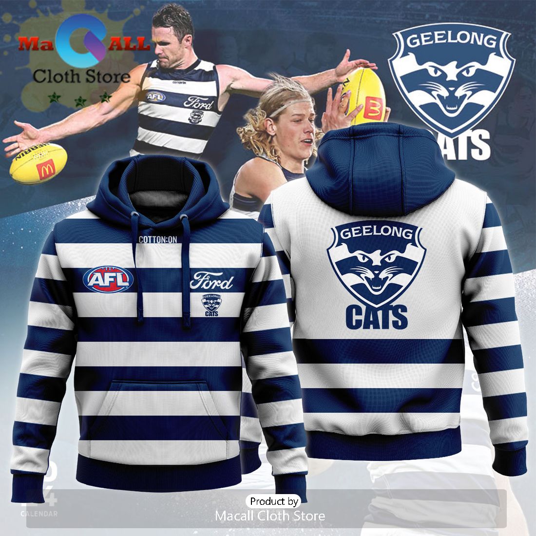 Geelong Cats AFL Combo 2024 Hoodie And Pants