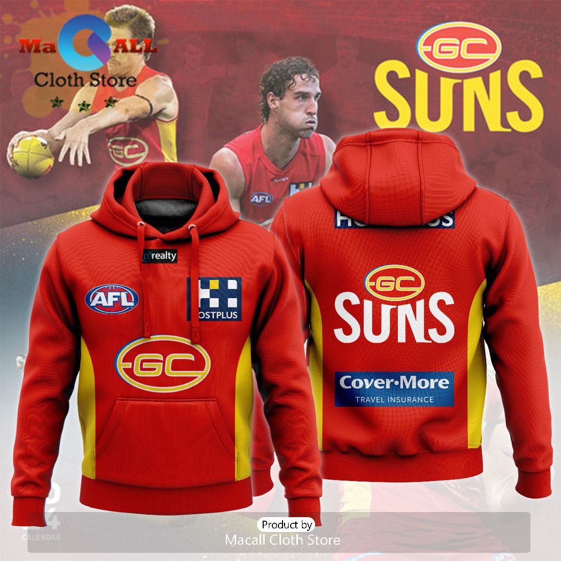 Gold Coast Suns AFL Combo 2024 Hoodie And Pants