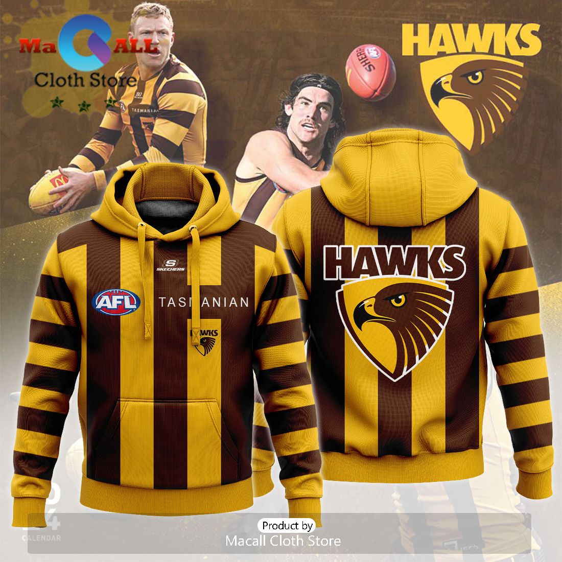Hawthorn Hawks AFL Combo 2024 Hoodie And Pants