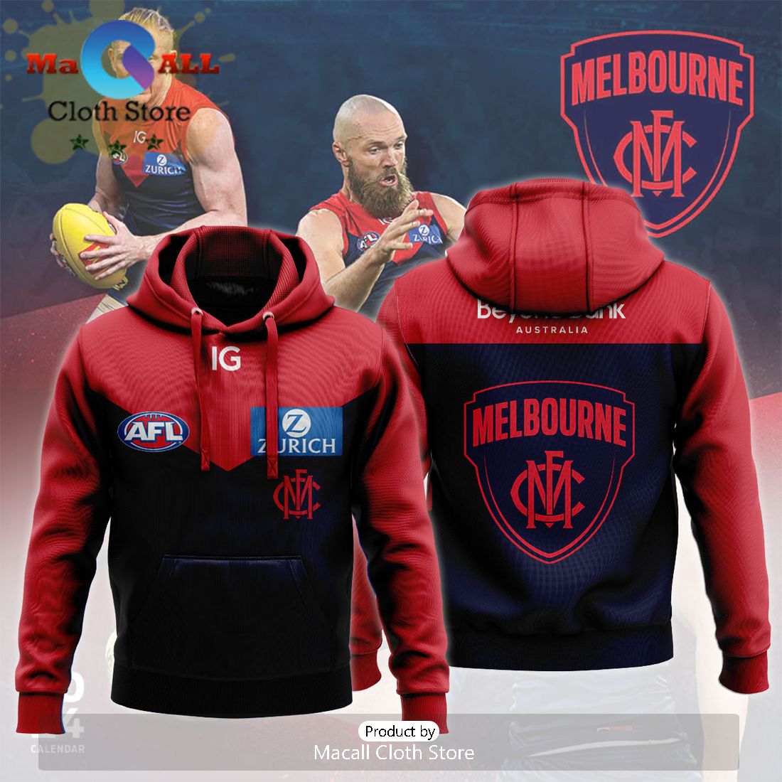 Melbourne Demons AFL Combo 2024 Hoodie And Pants