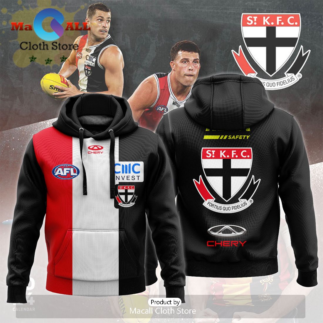 St Kilda Saints AFL Combo 2024 Hoodie And Pants