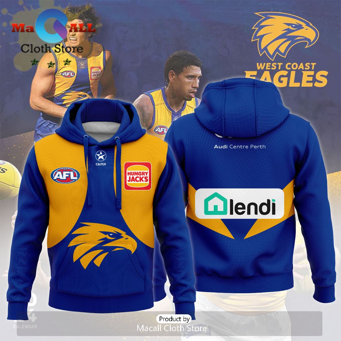 West Coast Eagles AFL Combo 2024 Hoodie And Pants