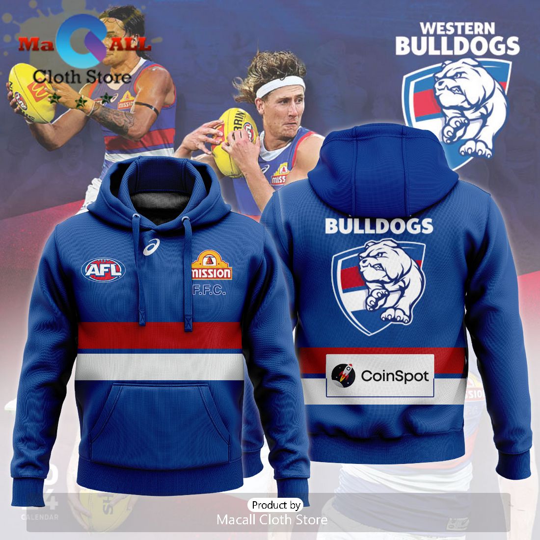 Western Bulldogs AFL Combo 2024 Hoodie And Pants