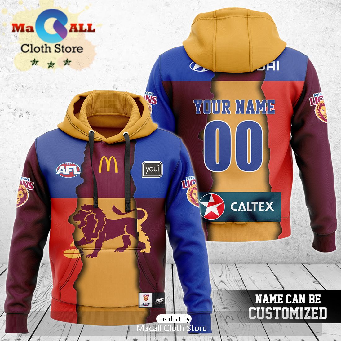 Brisbane Lions AFL Mix Guernseys 2024 Collection Hoodie And Pants
