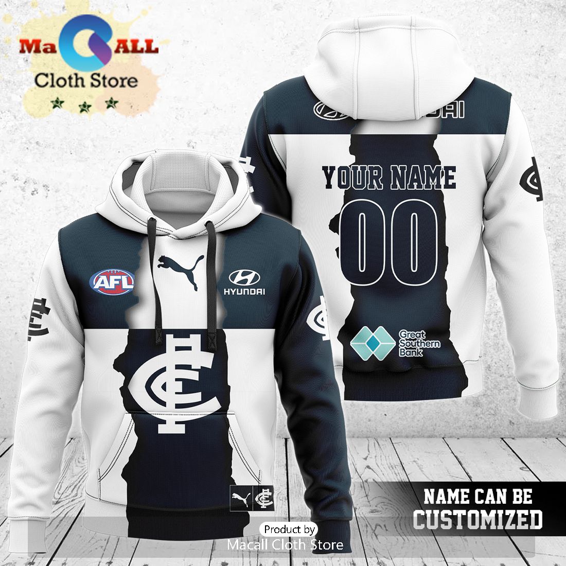 Carlton Blues AFL Mix Guernseys 2024 Collection Hoodie And Pants