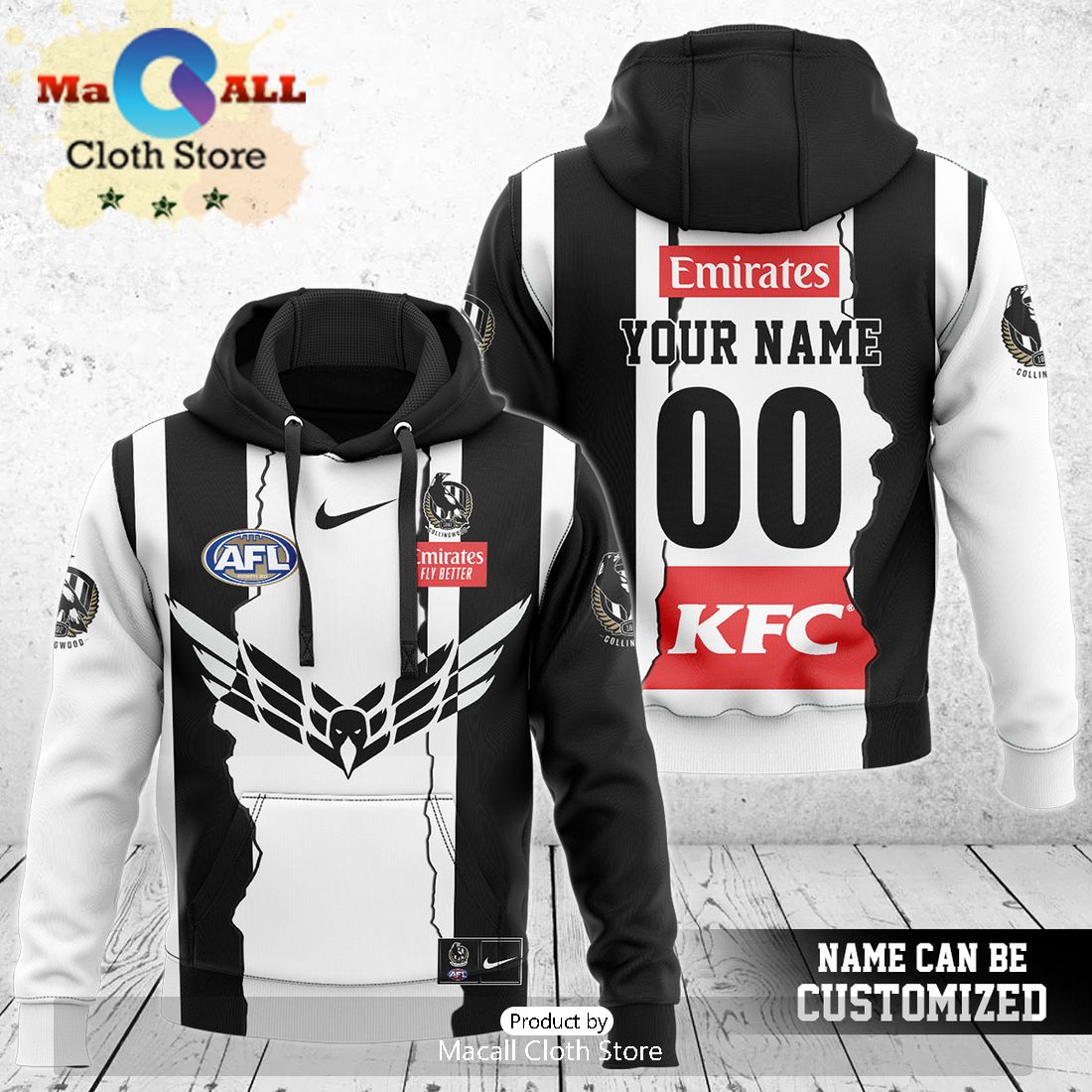 Collingwood Magpies AFL Mix Guernseys 2024 Collection Hoodie And Pants