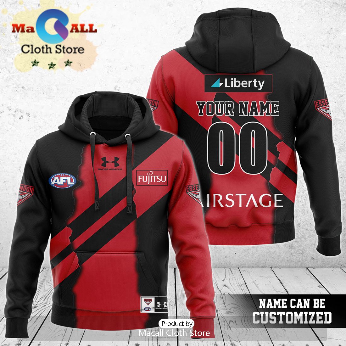 Essendon Bombers AFL Mix Guernseys 2024 Collection Hoodie And Pants
