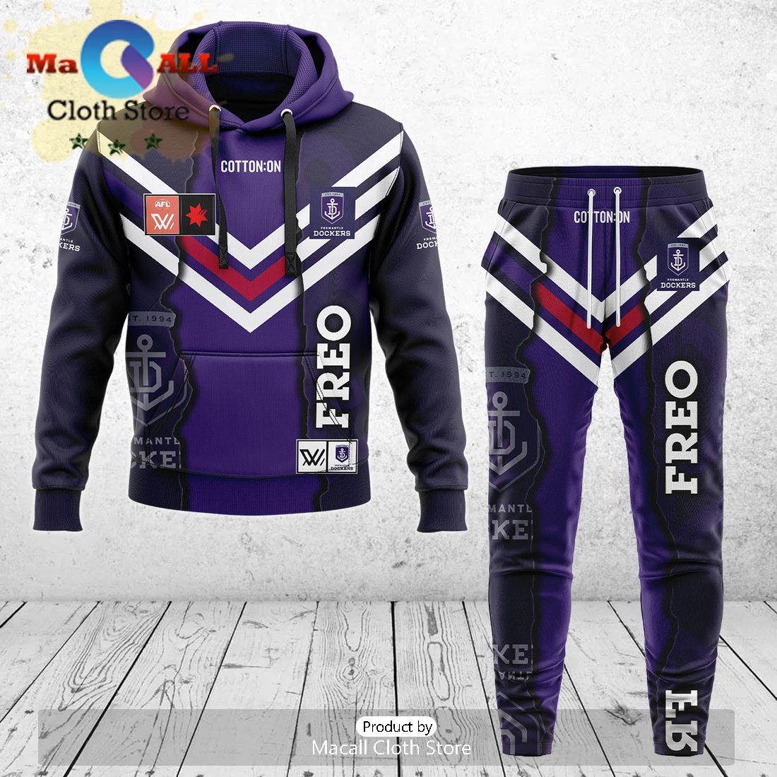 Fremantle Dockers AFL Mix Guernseys 2024 Collection Hoodie And Pants