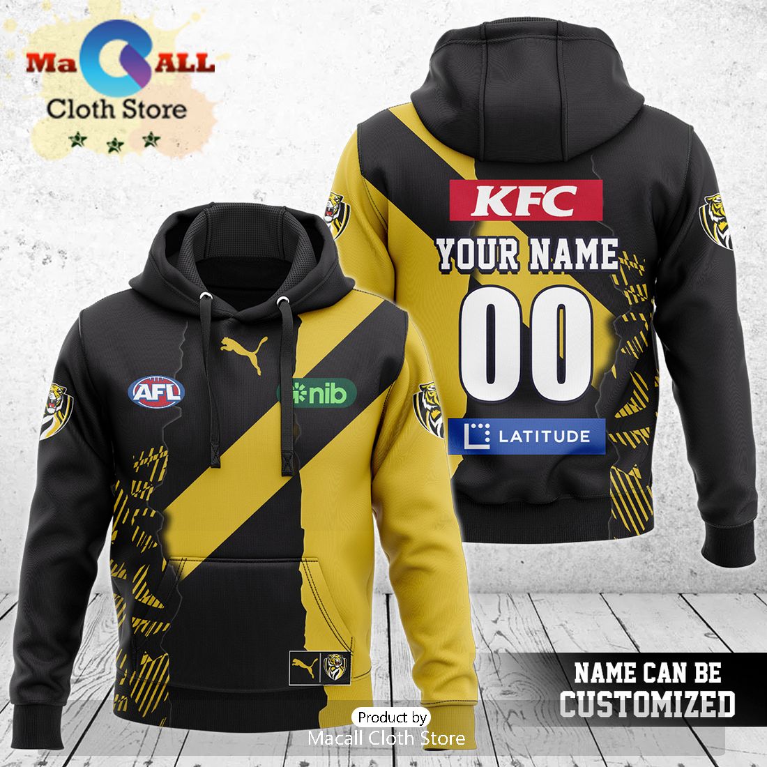 Richmond Tigers AFL Mix Guernseys 2024 Collection Hoodie And Pants