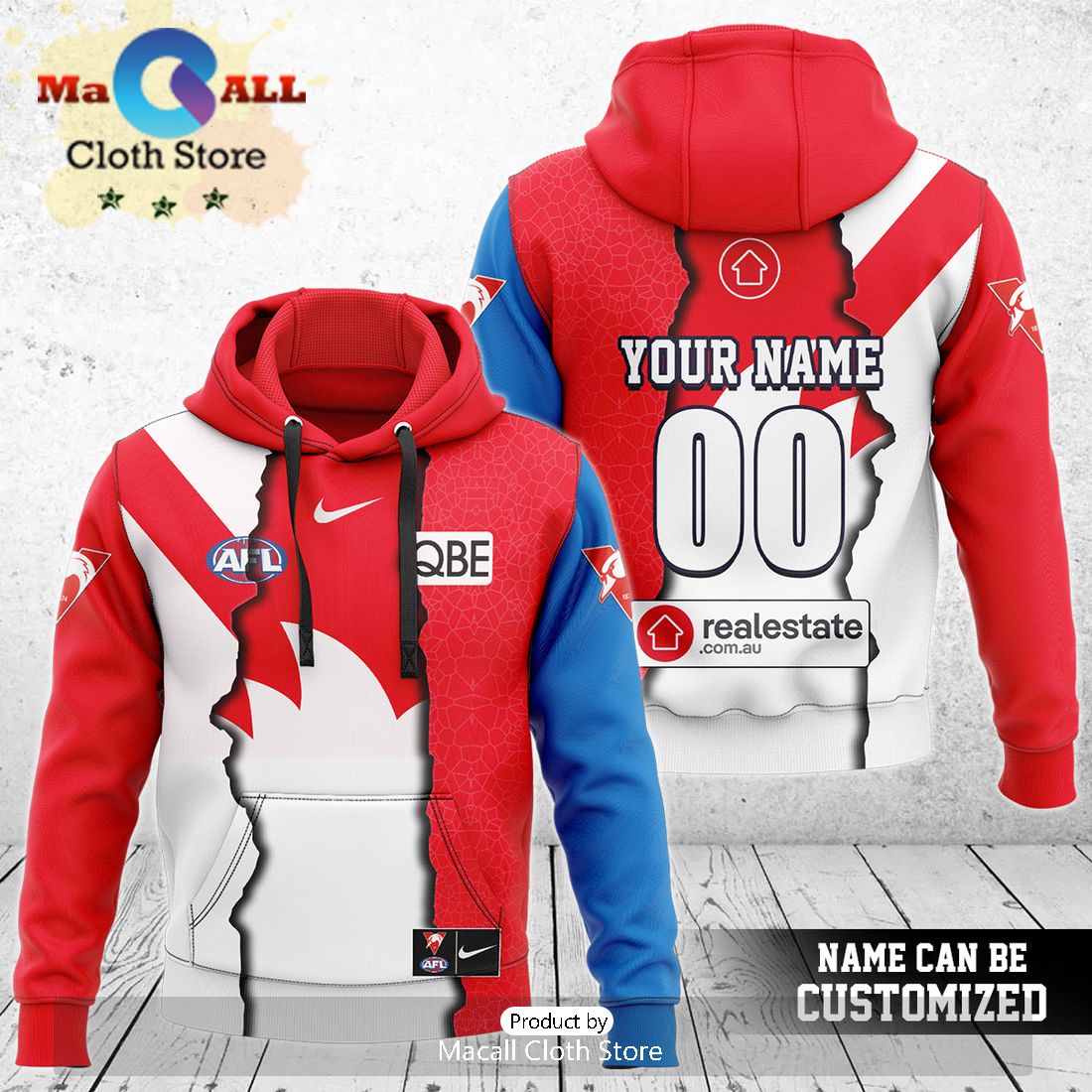 Sydney Swans AFL Mix Guernseys 2024 Collection Hoodie And Pants