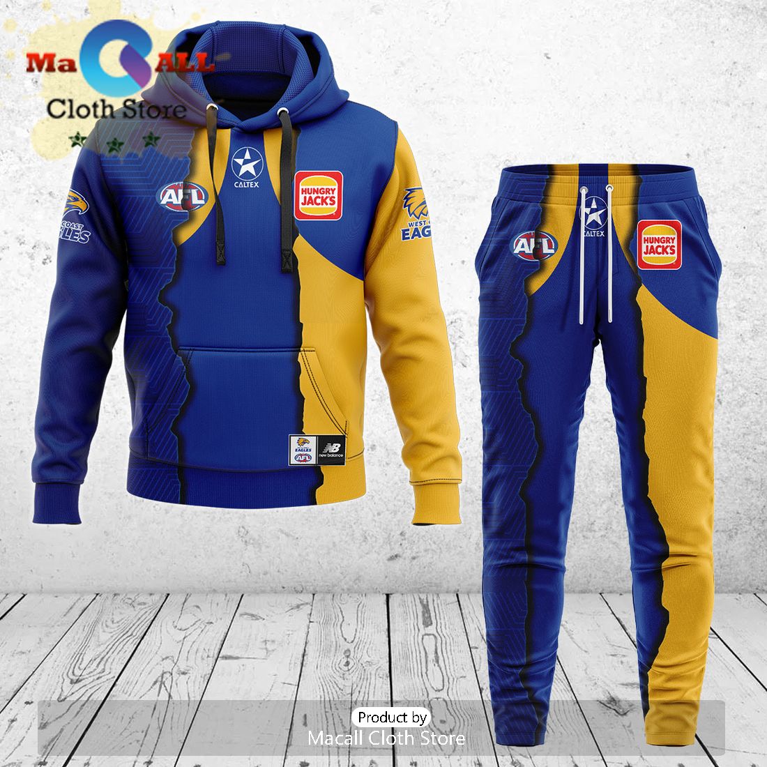 West Coast Eagles AFL Mix Guernseys 2024 Collection Hoodie And Pants