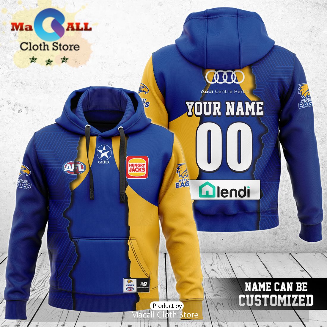 West Coast Eagles AFL Mix Guernseys 2024 Collection Hoodie And Pants