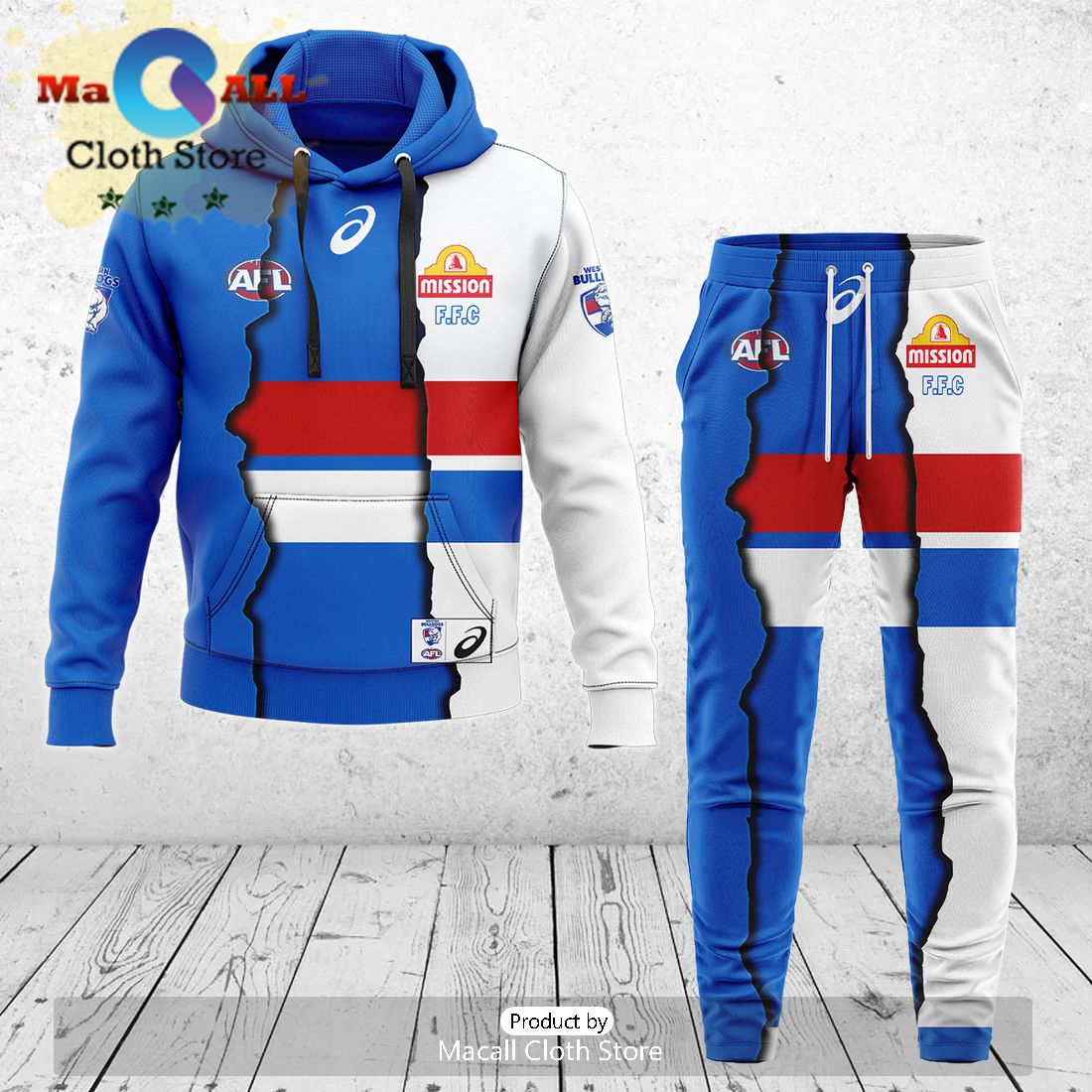 Western Bulldogs AFL Mix Guernseys 2024 Collection Hoodie And Pants