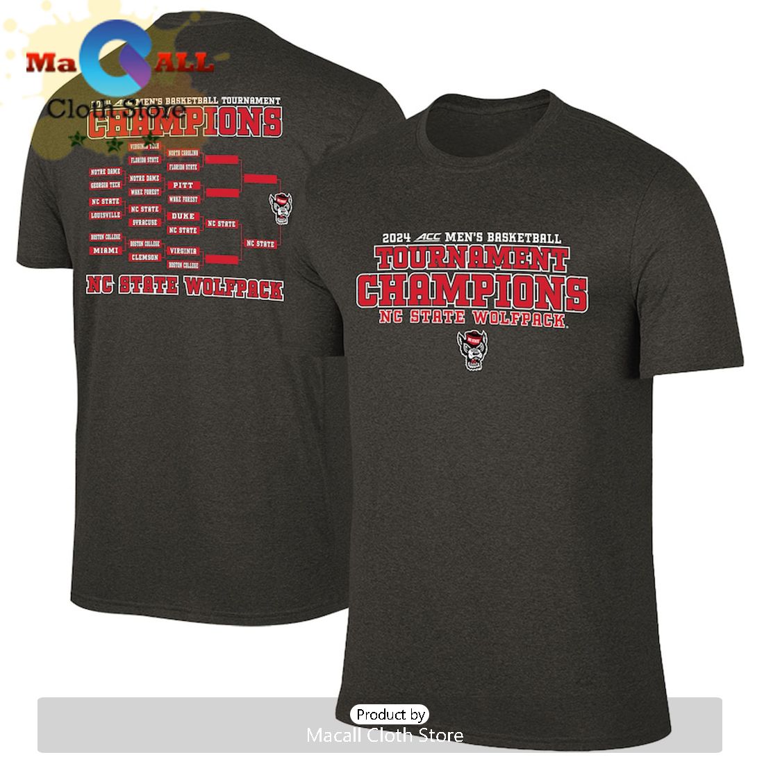 Acc Championship NC State Wolfpack 2024 Black Hoodie And Pants