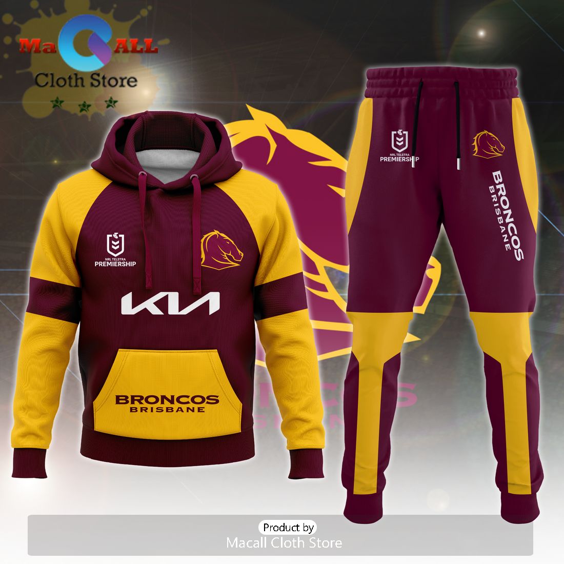 Limited Edition NRL Brisbane Broncos Combo Hoodie And Pants