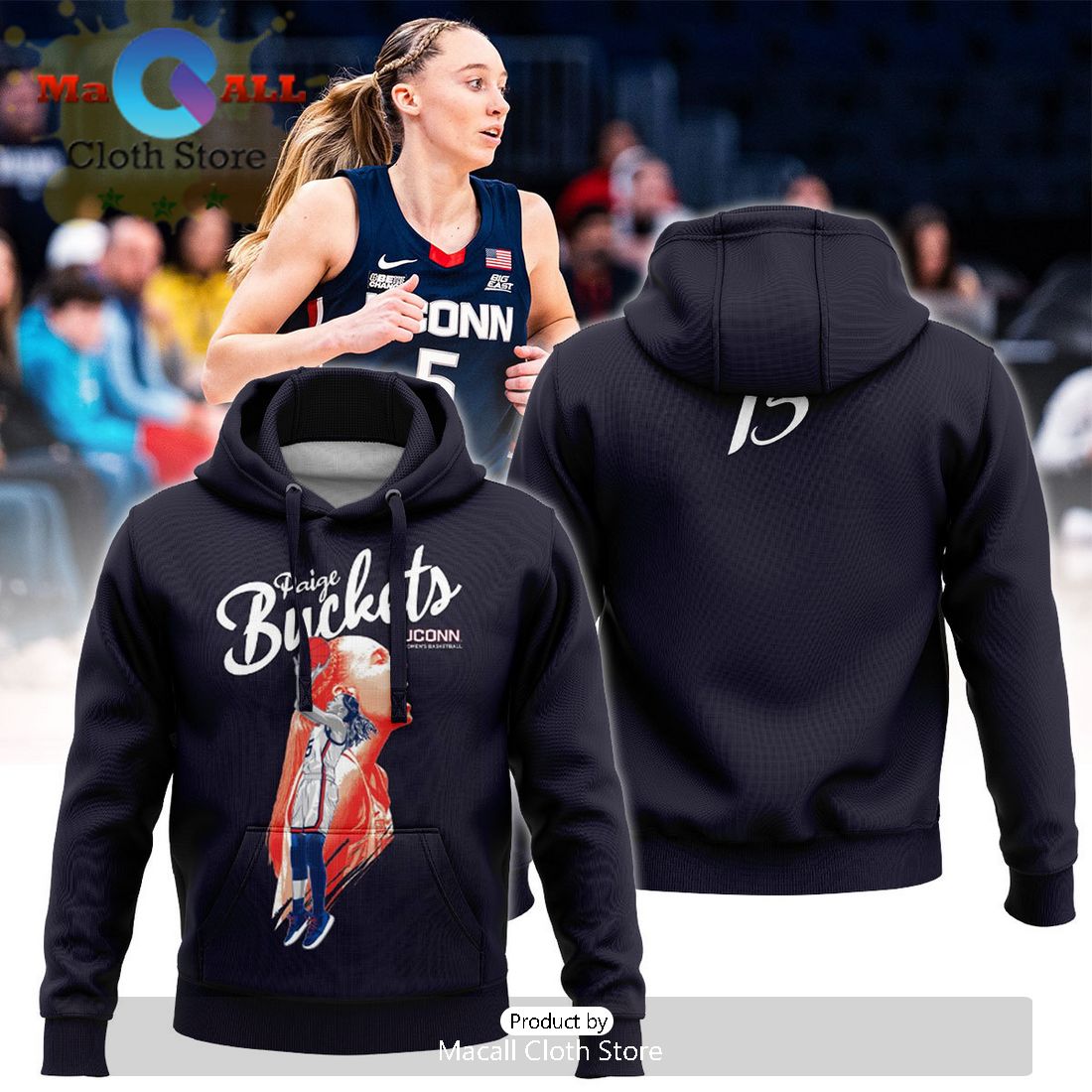 Paige Bueckers Is Back UCONN Basketball Navy Hoodie And Pants Limited Release