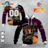 Personalized NRL Brisbane Broncos Zip Hoodie 3D
