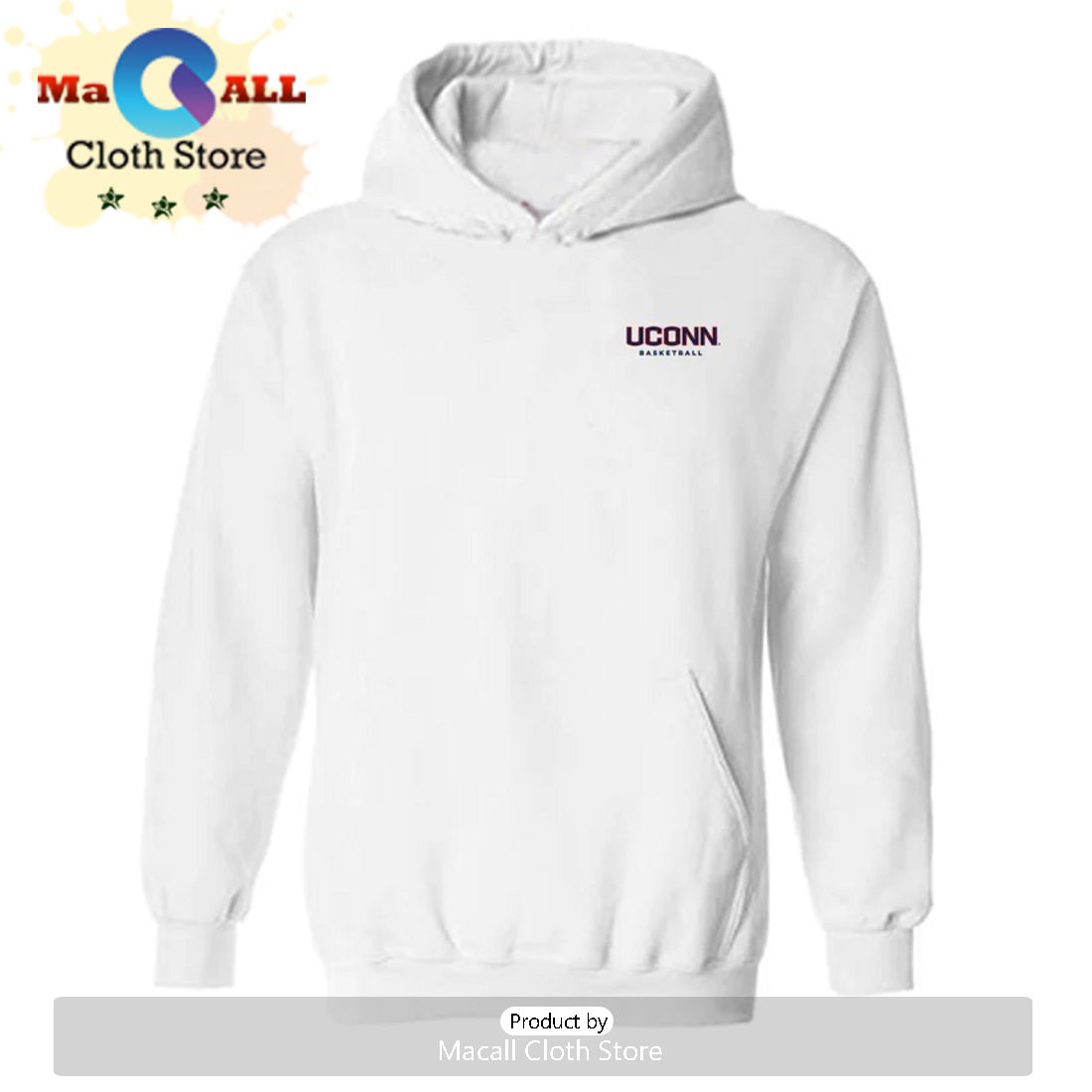 UConn Women’s Basketball Team Hooded White Hoodie