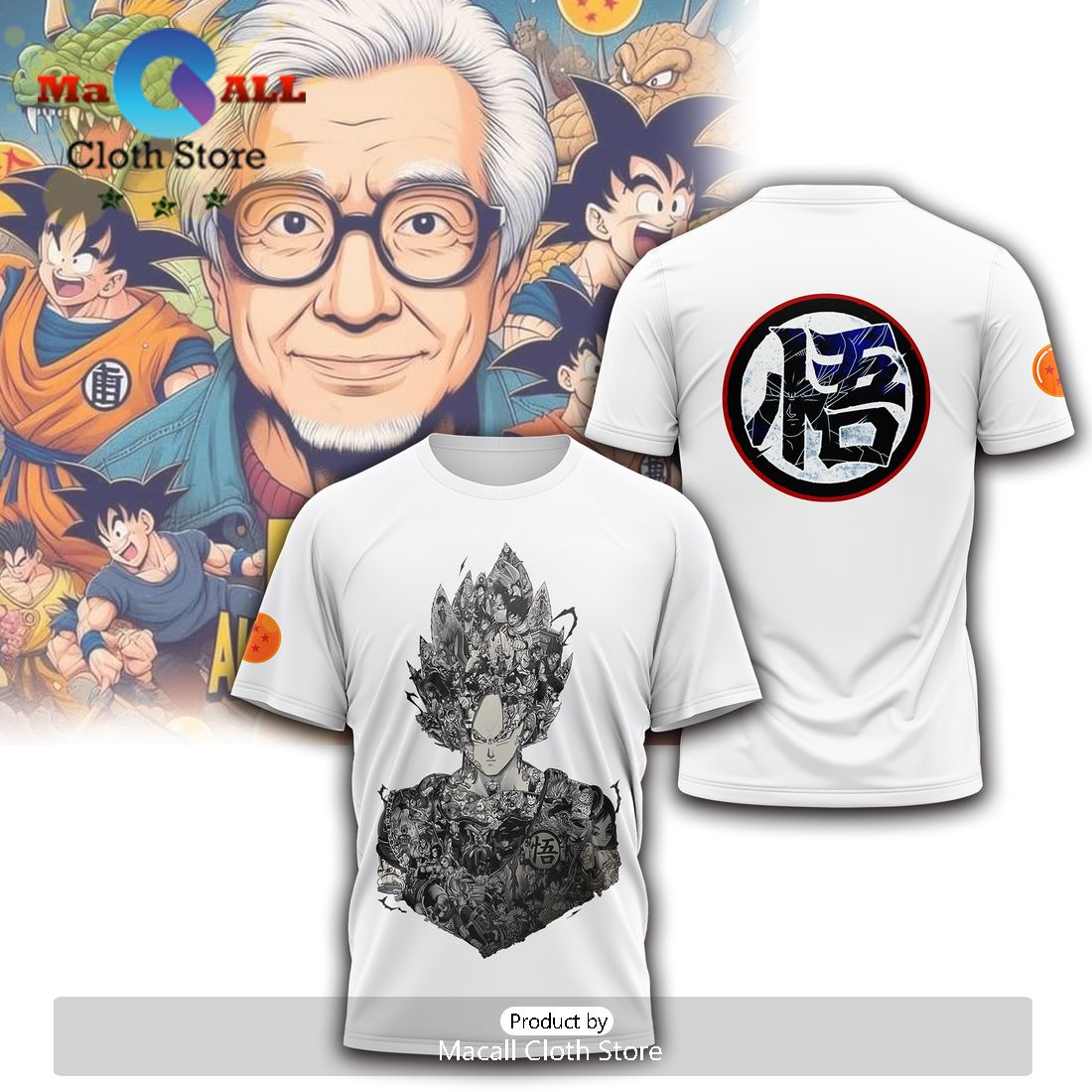 Anime Dragon Ball Goku Custom Fandom White Hoodie