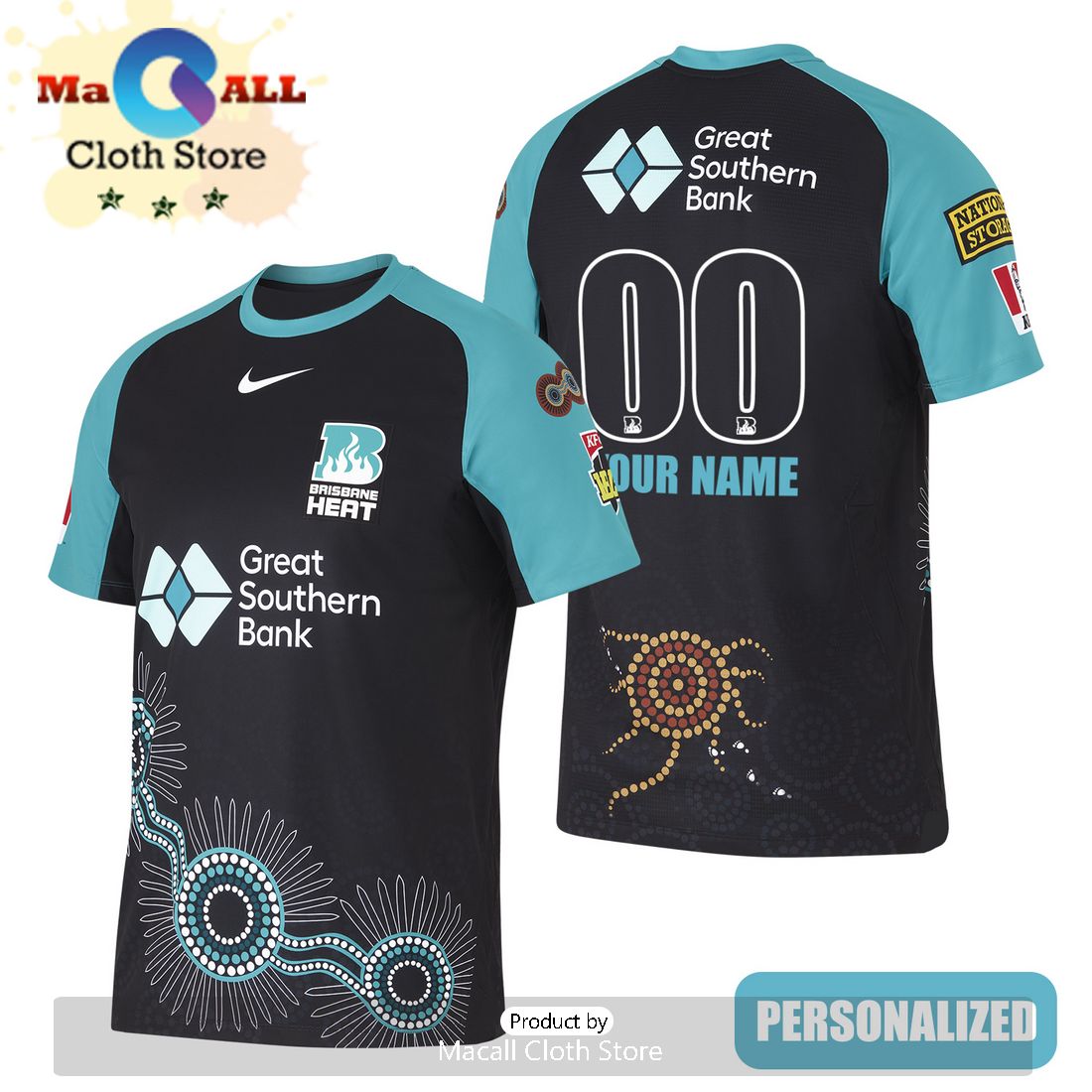 Custom Brisbane Heat 2023 24 Men Indigenous BBL Hoodie 3D