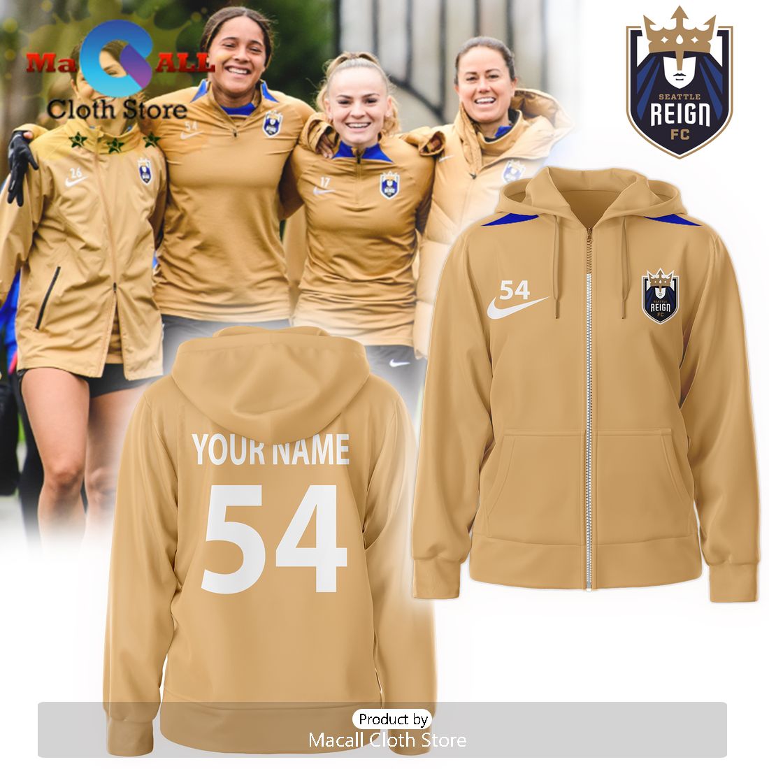 Seattle Reign FC New Golden Hoodie 3D Special Edition