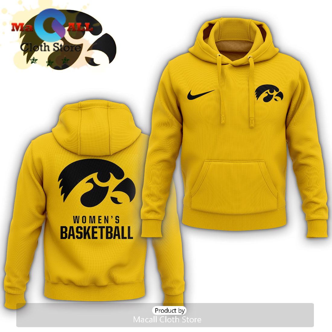 Special Edition Coach Lisa Bluder Iowa Hawkeyes Gold Hoodie 3D