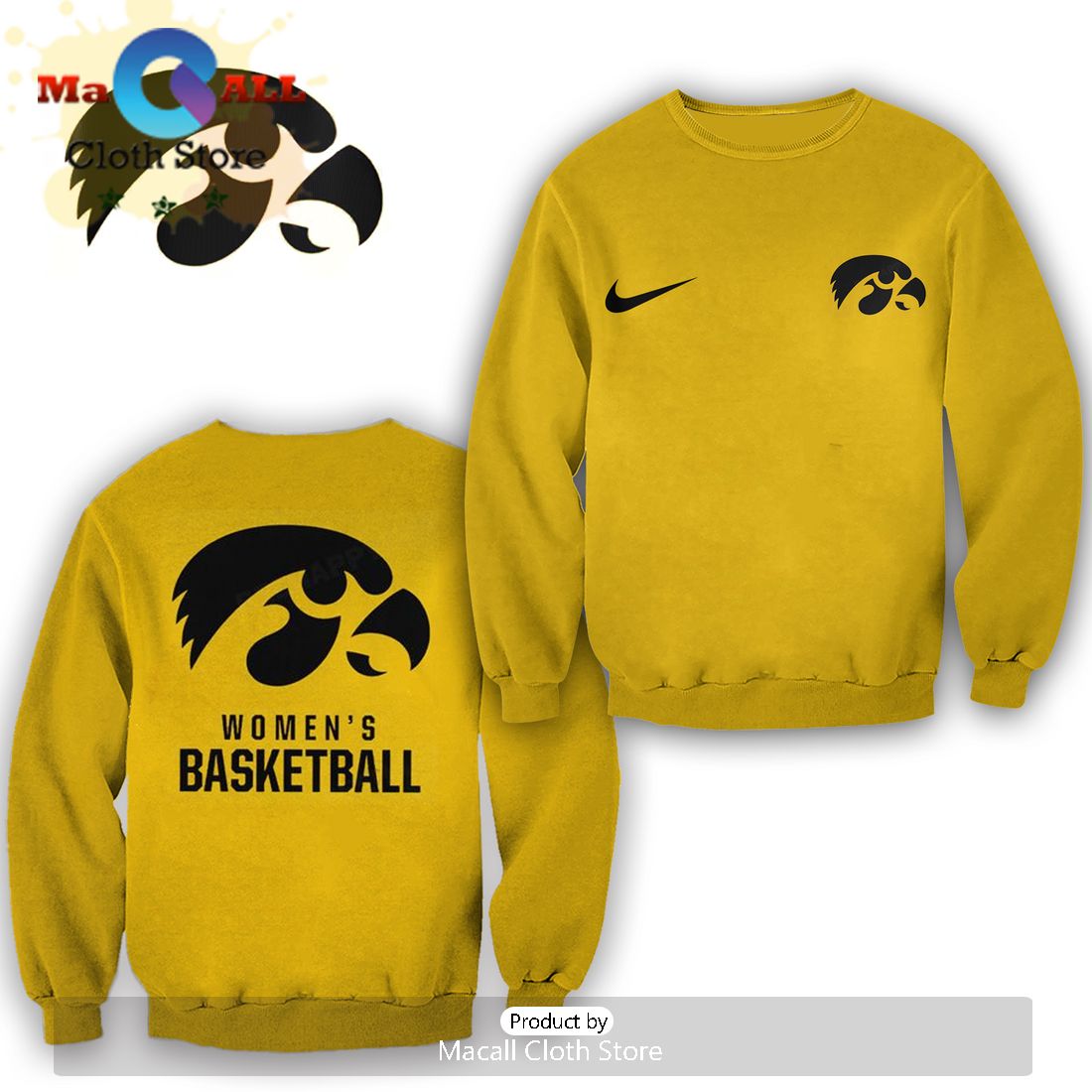 Special Edition Coach Lisa Bluder Iowa Hawkeyes Gold Hoodie 3D