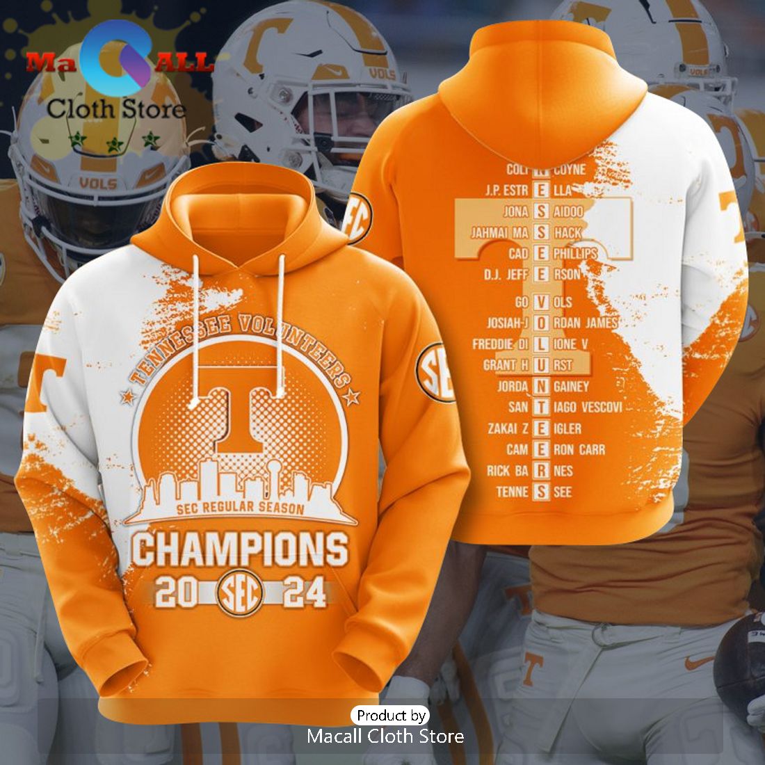 Tennessee Volunteers NCAA Men’s 2024 Basketball Hoodie Limited