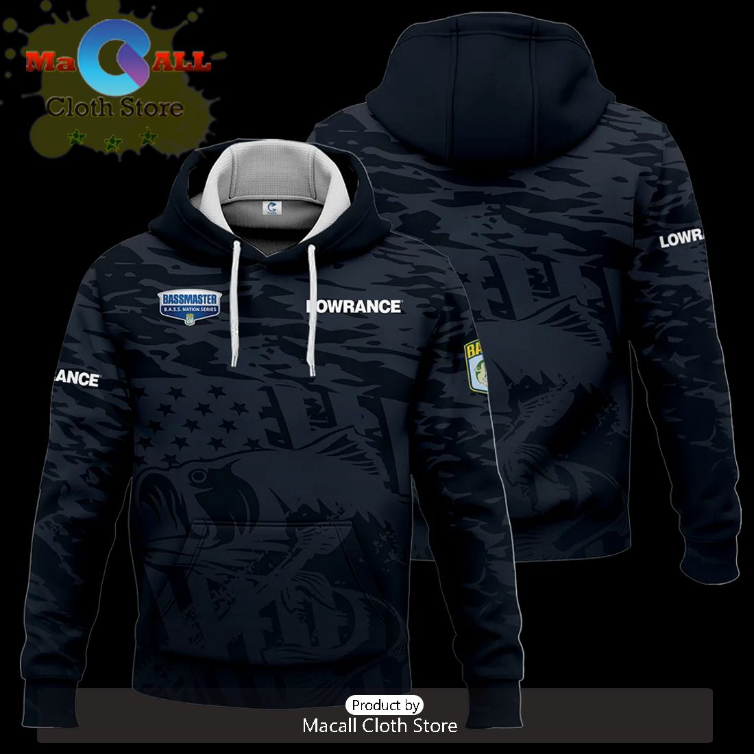 Lowrance B.A.S.S. Nation Tournament Hoodie 3D