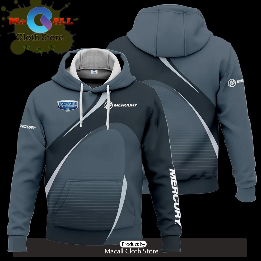 Mercury B.A.S.S. Nation Tournament Hoodie 3D