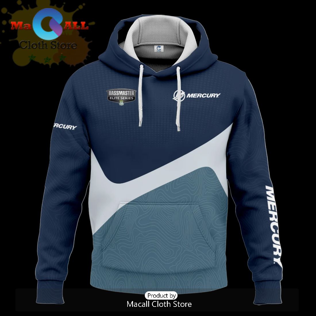 Mercury Bassmaster Elite Tournament Hoodie 3D