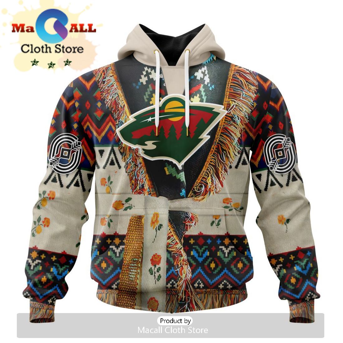 NHL Minnesota Wild Special Black Camo Design For Veterans Day Hoodie