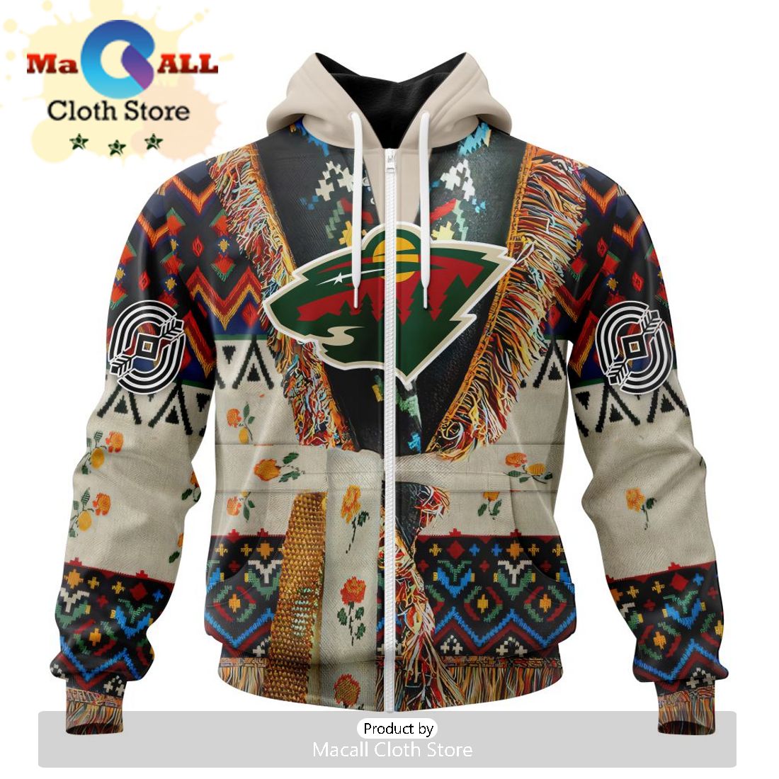 NHL Minnesota Wild Special Black Camo Design For Veterans Day Hoodie