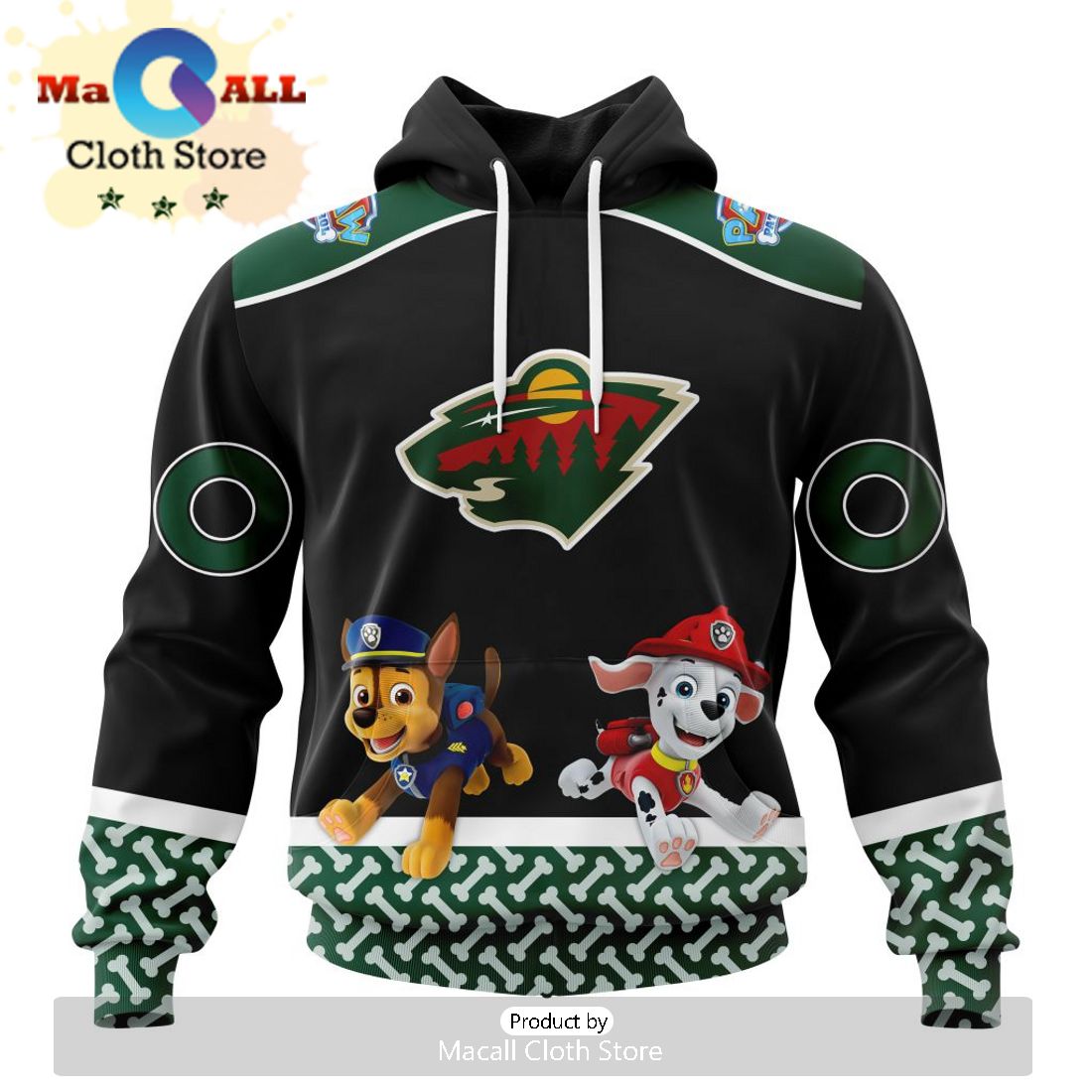 NHL Minnesota Wild Special Kits With Super Mario Game Design Hoodie