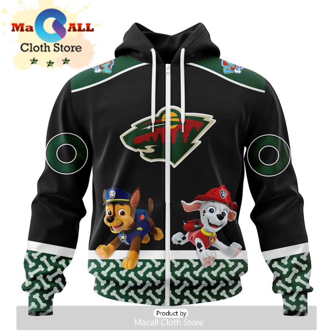 NHL Minnesota Wild Special Kits With Super Mario Game Design Hoodie